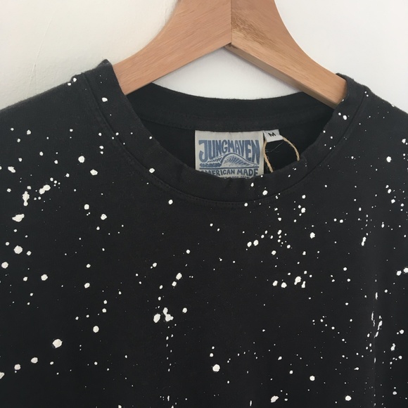 NWT Jungmaven hemp tee Black splatter paint Baja long sleeve tee size M - Picture 5 of 10